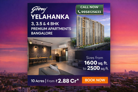 Bangalore, Real Estate For Sale, INR 28800000,  3 BR,  1600 Sq. Feet,  Godrej Yelahanka &ndash; Everything About Price