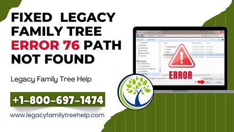 New York, Computer, How To Fixed Error 76 - Path Not Found In Legacy Family Tree