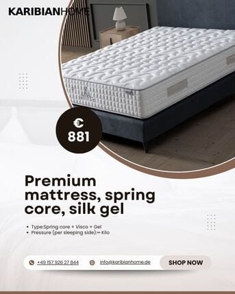 Berlin, Furniture, EUR 300,  Um Matratze Mit Silk Gel Und Stabilem Federkern
