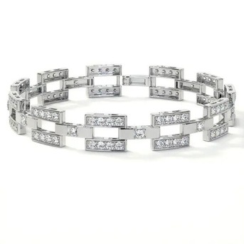 New York, Jewelry, USD 9232,  Round Pave Mens Diamond Bracelets For Sale In 2.1mm