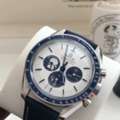 AED 17685,  Omega Speedmaster Moonphase &ndash; Iconic Chronograph With Blue Bezel