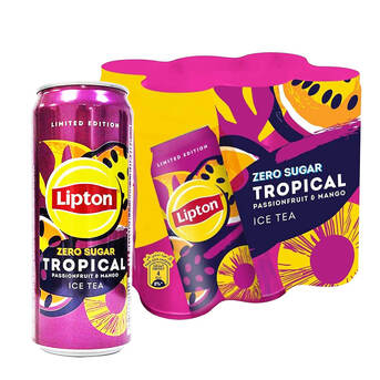 Dubai, Food, AED 18,  Lipton Tropical Passion Fruit Mango Zero Sugar Ice Tea