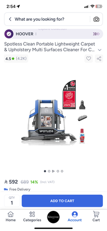 Riyadh, Appliances, SAR 450,  Hoover Spotless Carpet And Sofa Cleaner
