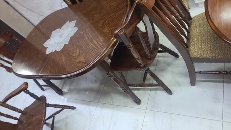 Jubail, Furniture, SAR 550,  Dining Table American Wood With 4 Chairs For Sale