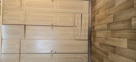 Al Malaz, Furniture, SAR 450,  First Come First Serve Big Dinning Table With 10 Chairs And One Big Almira On Sale