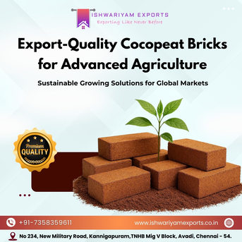 Chennai, Farm/Garden, CocoPeat Bricks Exporter In Chennai | Ishwariyam Exports