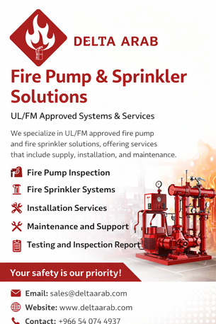 Dammam, Technical, Fire Pump & Fire Sprinkler, Supply, Installation & Maintenance Services In Dammam