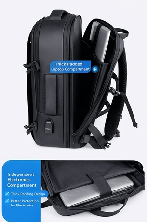 Jeddah, Computers, SAR 130,  2-in-1 Laptop & Travel Bag - Black & Gry