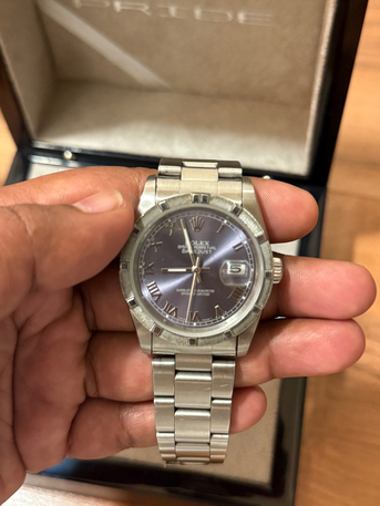 Dammam, Watches, SAR 370,  Rolex Oyster Perpeptual/ Date  | 34mm Steel | Blue Dia