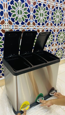 Al Rehab, Household Items, SAR 120,  3 Compartment Pedestal Trash Bin