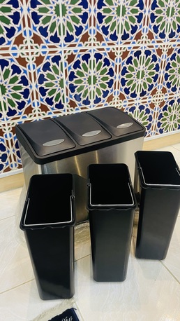 Al Rehab, Household Items, SAR 120,  3 Compartment Pedestal Trash Bin