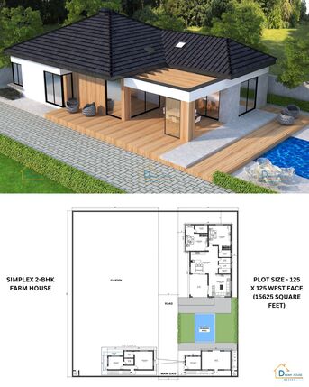 Indore, Interior Design, Single Floor Farm House Elevation In Palanpur