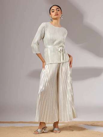 New Delhi, Clothing & Accessories, INR 10999,  Elegant Pleated Printed Co Ord Set For Modern Women