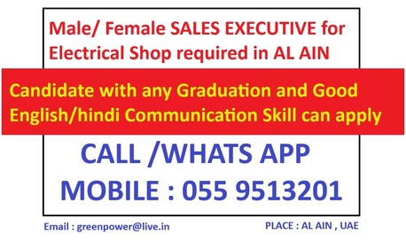 Al Ain, Jobs, Sales Executive