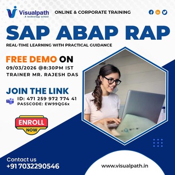 Hyderabad, Lessons Offered, Join The SAP ABAP RAP FREE Online DEMO On March 9th!