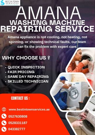Dubai, Appliance Repair, AMANA WASHING MACHINE REPAIIRNG SERVICE DUBAI