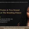 Elegant Flat Twists & Two Strand Twist Updos At The Braiding Palace