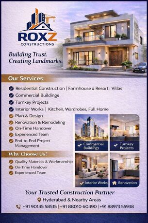 Hyderabad, Construction, Roxz Constructions