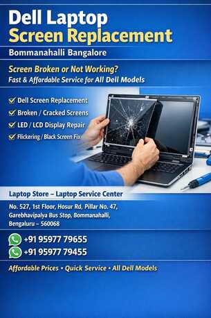 Bangalore, Computer, Dell Laptop Screen Replacement &ndash; Bommanahalli Bangalore