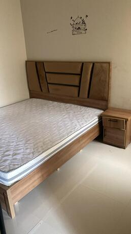 Riyadh, Household Items, SAR 15000,  1 Month: Double Bed With Mattress, Side Table, Cupboard, And A Single Steel Bed With Mattr