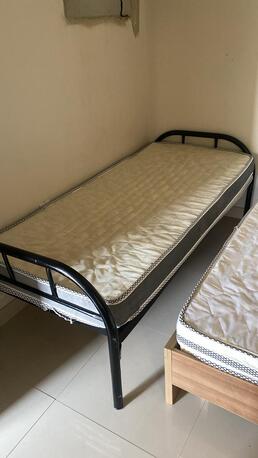 Riyadh, Household Items, SAR 15000,  1 Month: Double Bed With Mattress, Side Table, Cupboard, And A Single Steel Bed With Mattr