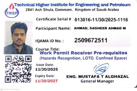 Riyadh, Job Seekers, WPR (work Permit Recever) Aramco Approved