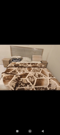 Al Malaz, Furniture, SAR 1500,  Extra King Size Bed With Mattress And Dressing Table For Sale