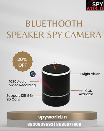 New Delhi, Electronics, INR 4750,  Bluetooth Speaker Spy Camera Shop In Saket | Spy World | 8585977908