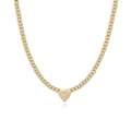 Heart Cuban Necklace & Heart Cuban Link Necklace | Alev Jewelry