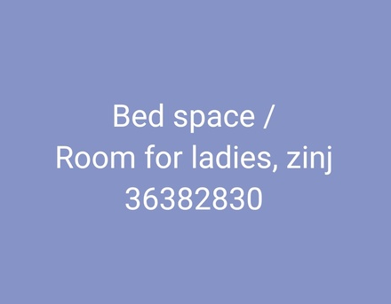 Zinj, Villas, BHD 55,  Furnished,  100 Sq. Meter,  Bed Space/ Room Available For Rent For Ladies