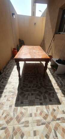 Riyadh, Furniture, SAR 550,  Large Solid Wood Dining Table - طاولة طعام خشبية كبيرة