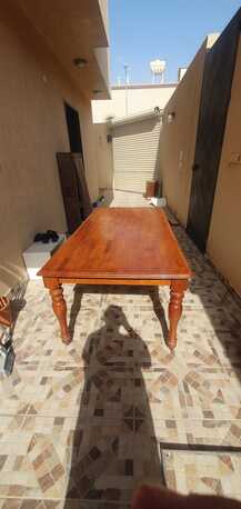 Riyadh, Furniture, SAR 550,  Large Solid Wood Dining Table - طاولة طعام خشبية كبيرة