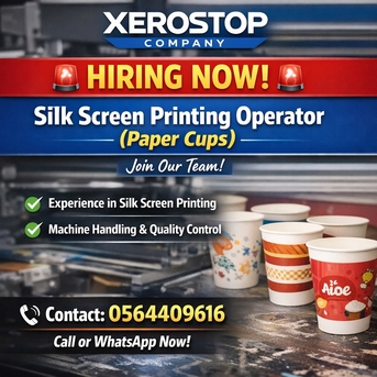 Riyadh, Jobs, Required Silk Printers Operator