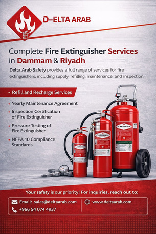 Dammam, Technical, Fire Extinguisher Refilling & Maintenance Services In Dammam