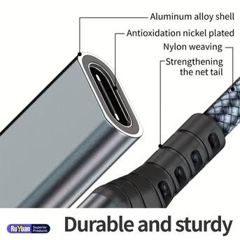 Zinj, Mobile Phones, BHD 4,  USB C Extension Cable PD240W Fast Charging 20Gbps Data Transfer 4K Video USBC 3.2 Type C