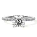 USD 2363,  Asscher Halo Lab Created Diamond Engagement Ring &ndash; Best Price Guarantee