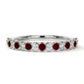 USD 1874,  Designer Ruby Wedding Band With Diamonds