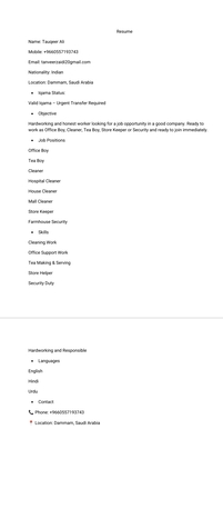 Dammam, Job Seekers, All Work