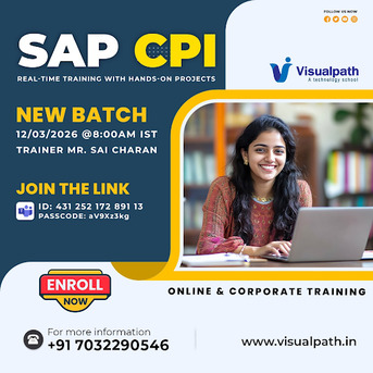Hyderabad, Lessons Offered, Join SAP CPI New Batch With Real-Time Hands-On Training