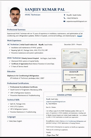 Riyadh, Job Seekers, HVAC Technician