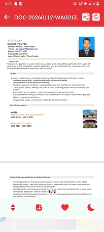 Madinah, Job Seekers, Waiter