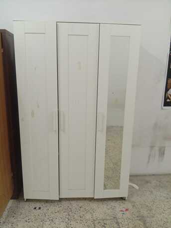 Akrabia, Furniture, SAR 350,  White 3 Doors Almirah