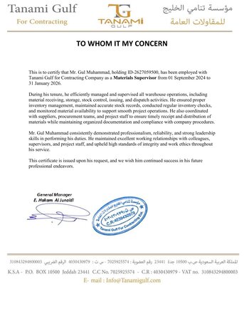 Riyadh, Job Seekers, Materials Supervisor