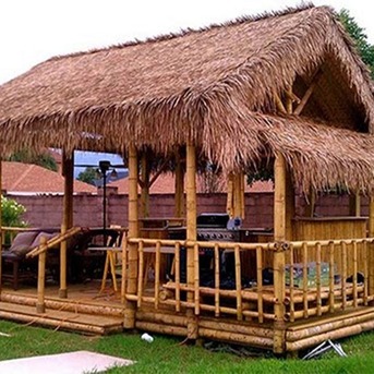 New Delhi, Furniture, Natural Bamboo Hut Roof Design For Outdoor Spaces