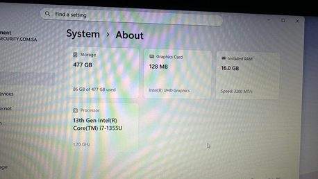 Khobar, Computers, SAR 1800,  HP Laptop Inter(R) Core(TM) I7-13th Gen