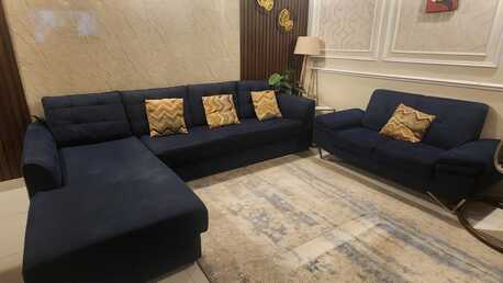 Al Aziziyah, Furniture, SAR 700,  Living Sofa Set Blue Color