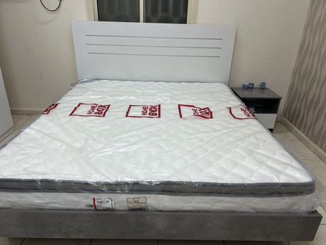 Yanbu, Furniture, SAR 1500,  New Bed With Mattress And Side Table For Sale