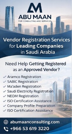 Yanbu, Business, Maaden & SABIC Vendor Registration Support