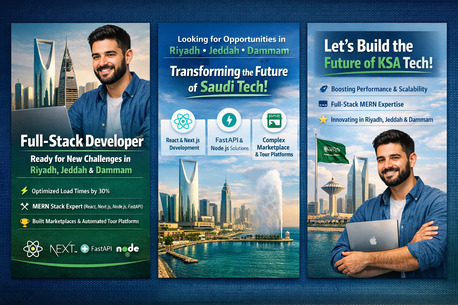 Riyadh, Job Seekers, Full Stack Developer Ready To Scale Saudi Tech Ecosystems