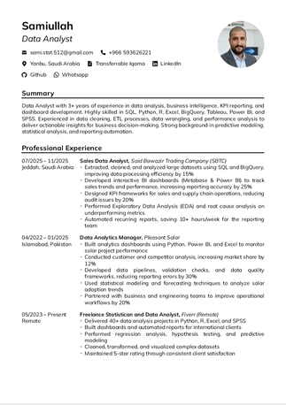 Riyadh, Job Seekers, Data Analyst Immediate Joining